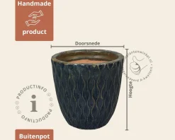 Bloempot Adelaide 1-04 antiek blauw