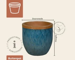Bloempot Berlin 4-01 sky blauw