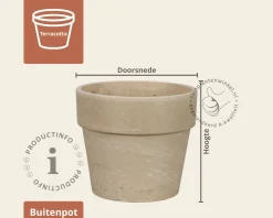 Bloempot Calima graniet