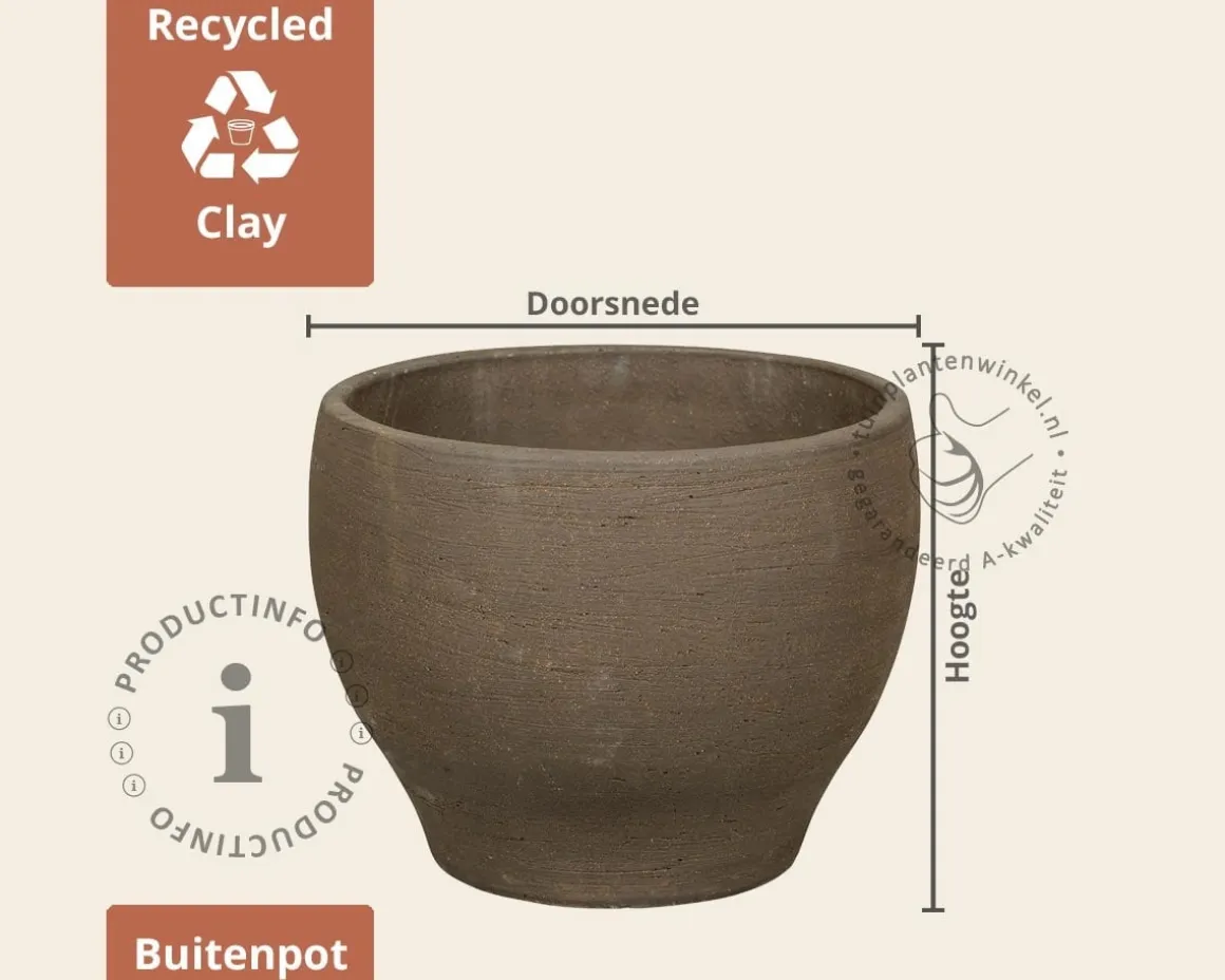 Bloempot Esben 01 bruin