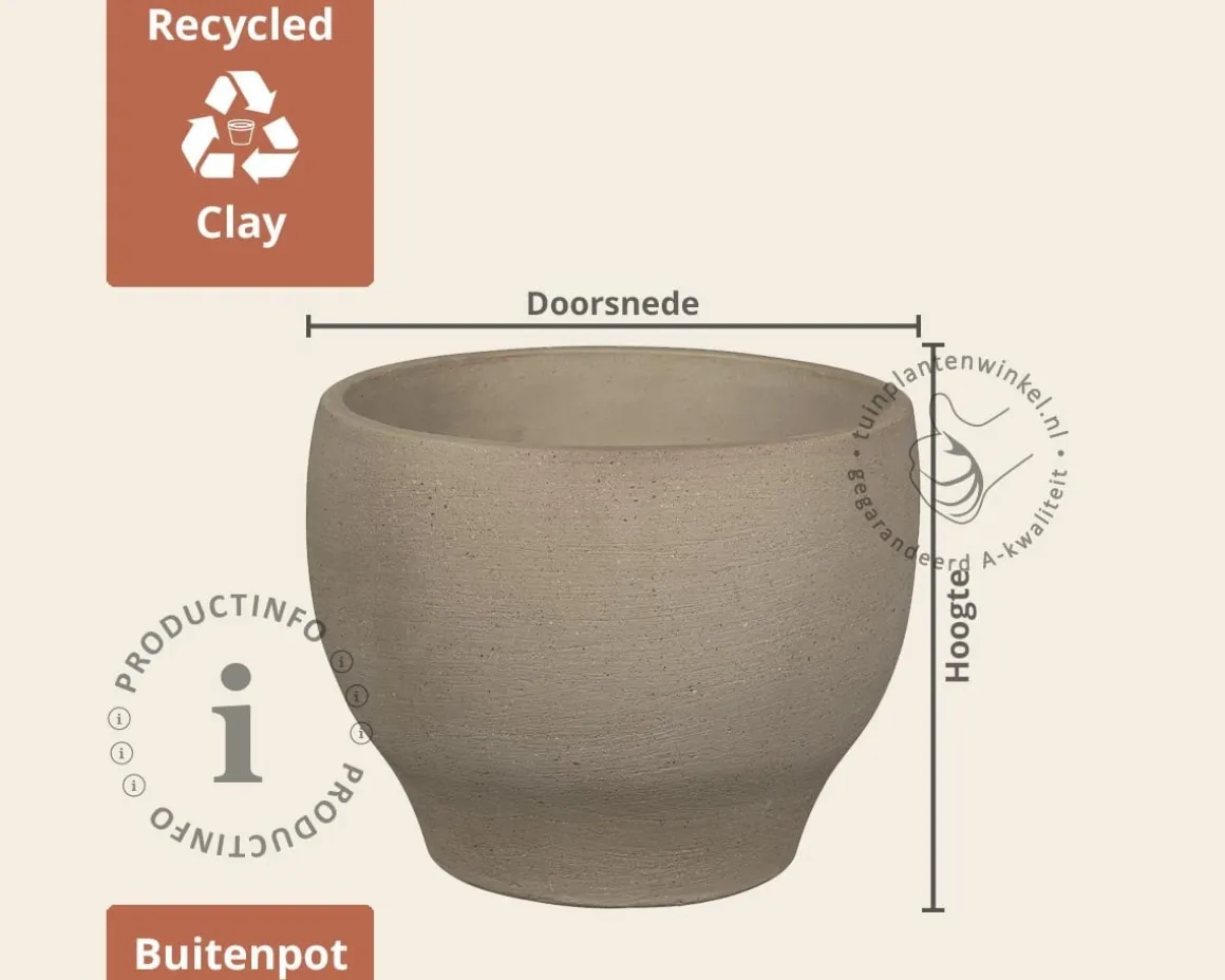 Bloempot Esben 01 grijs