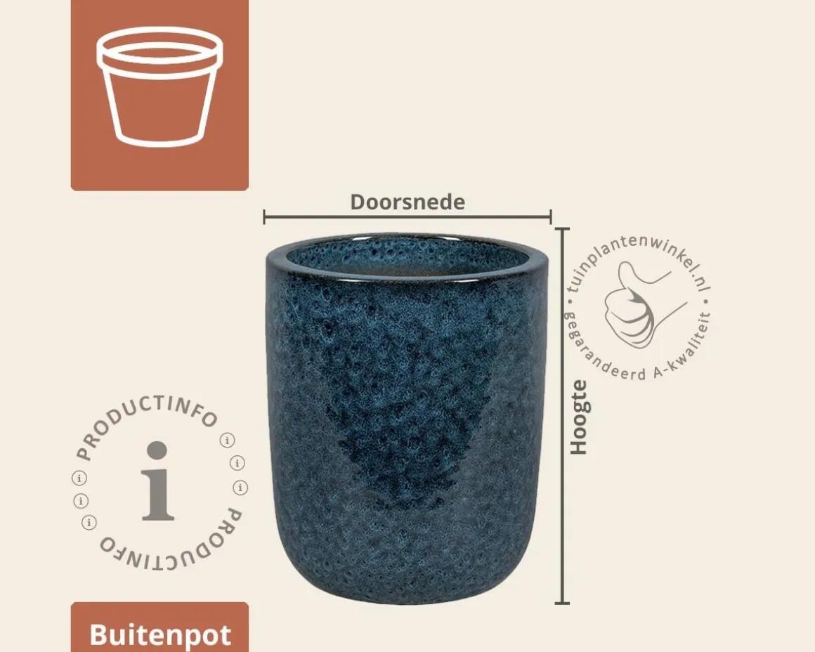 Bloempot Fairfield 02 misty blauw