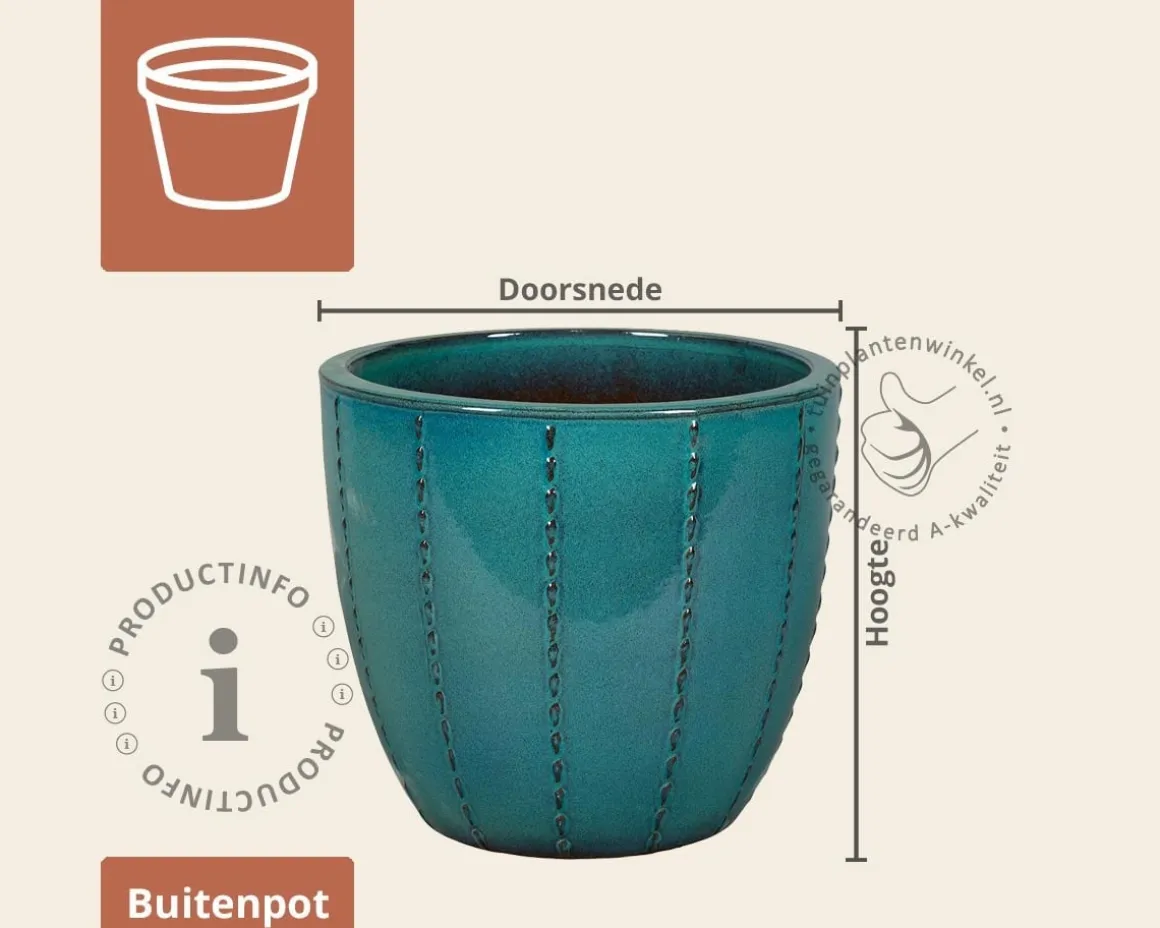 Bloempot Seoul 10-01 DMG blauw