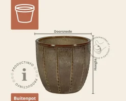 Bloempot Seoul 10-01 mokka bruin