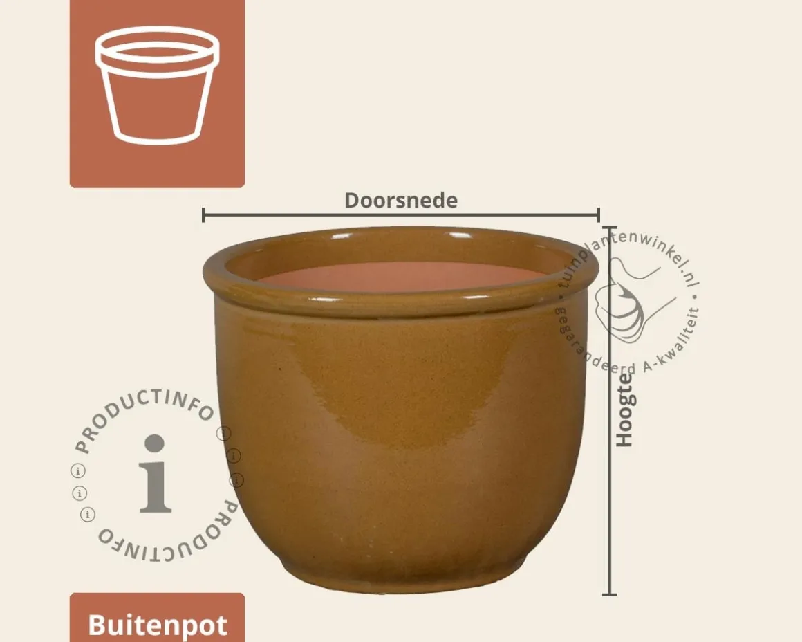 Bloempot Treviso 03 beige