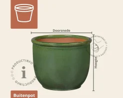 Bloempot Treviso 03 donker jade