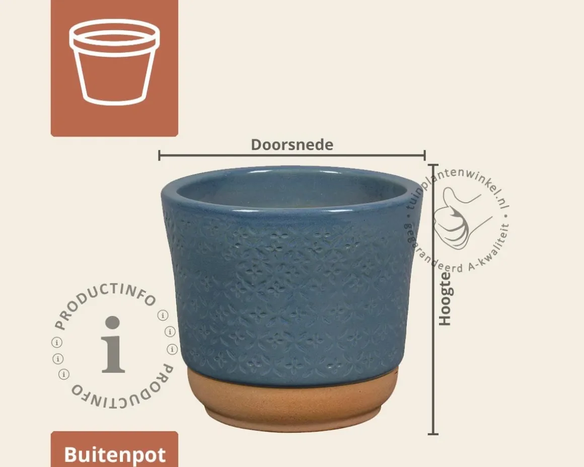 Bloempot Vence 01 blauw